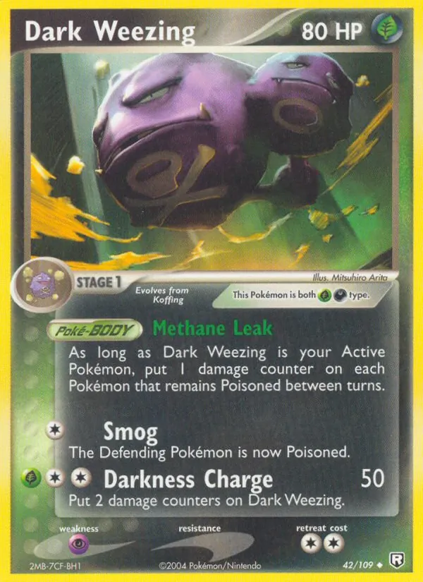 Dark Weezing #42 – Team Rocket Returns card