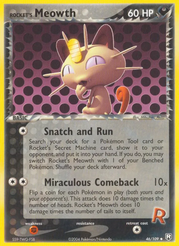 Rocket's Meowth #46 – Team Rocket Returns card