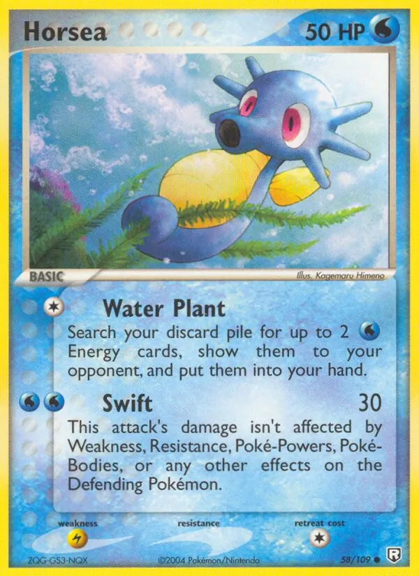 Horsea #58 – Team Rocket Returns card
