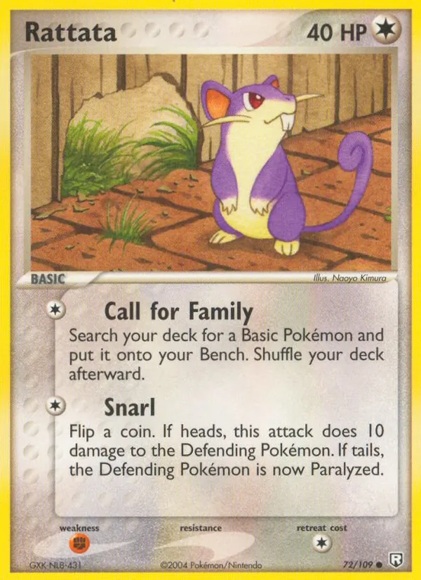 Rattata #72 – Team Rocket Returns card