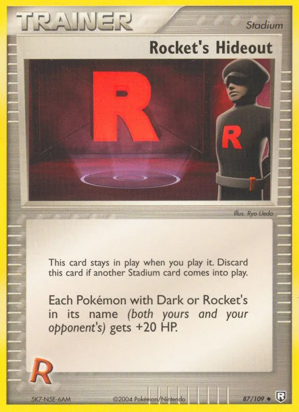 Rocket's Hideout #87 – Team Rocket Returns card