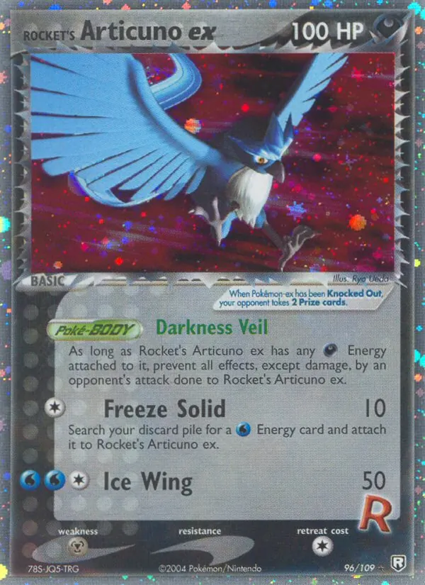 Rocket's Articuno ex #96 – Team Rocket Returns card