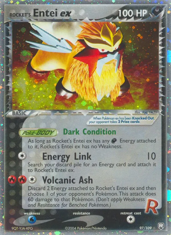 Rocket's Entei ex #97 – Team Rocket Returns card