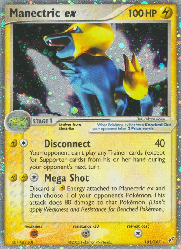 Manectric ex #101 – Deoxys card