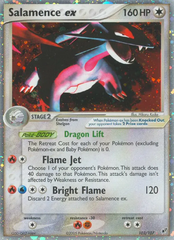 Salamence ex #103 – Deoxys card