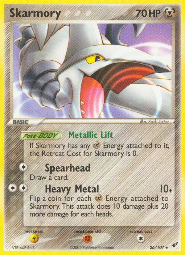 Skarmory #26 – Deoxys card