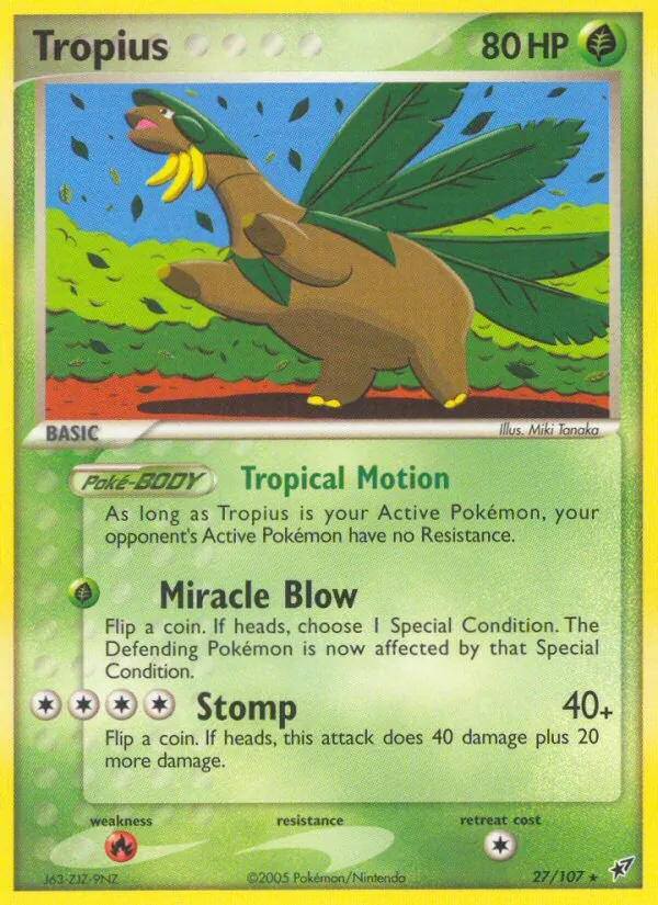 Tropius #27 – Deoxys card