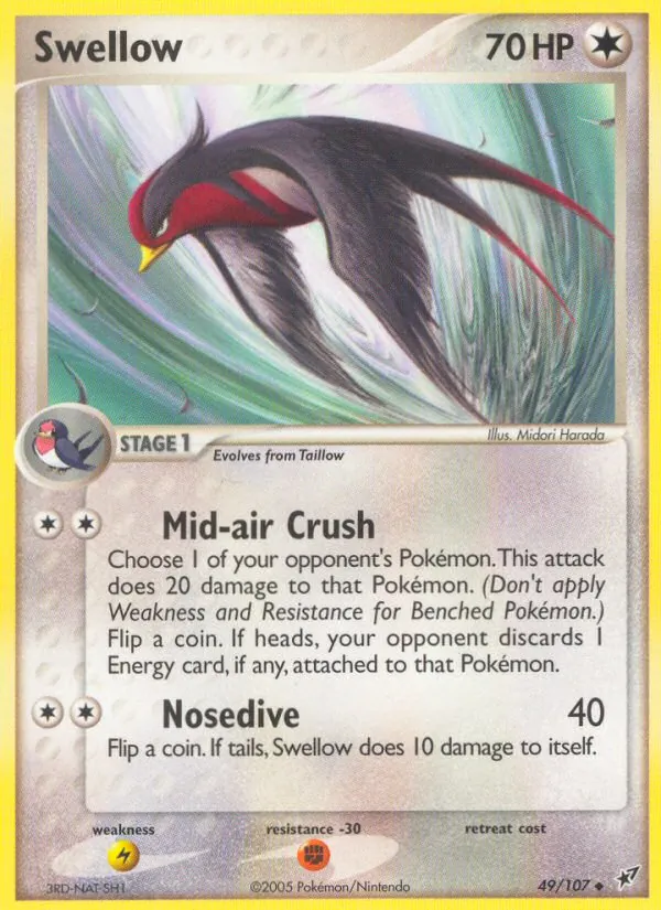 Swellow #49 – Deoxys card