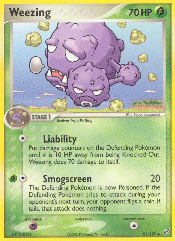Weezing #51 – Deoxys card