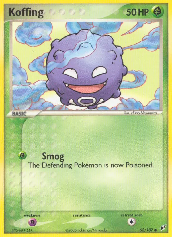 Koffing #62 – Deoxys card