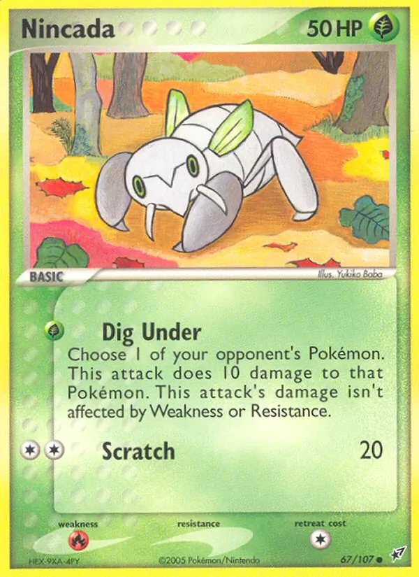 Nincada #67 – Deoxys card