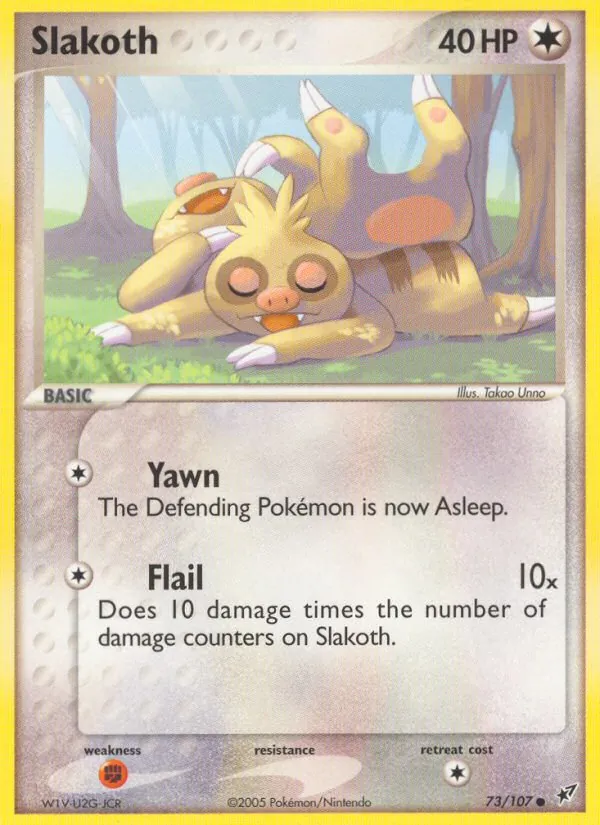 Slakoth #73 – Deoxys card