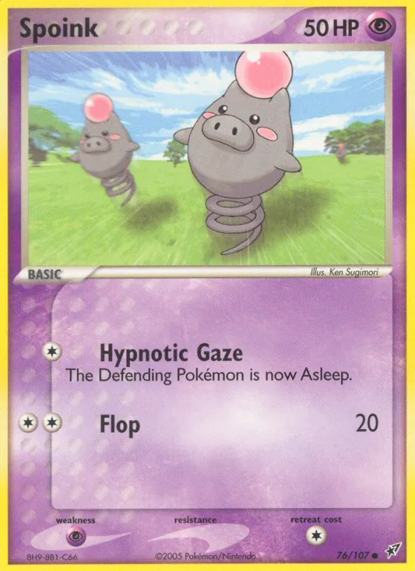 Spoink #76 – Deoxys card