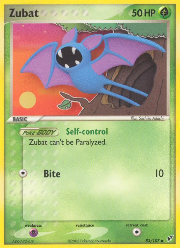 Zubat #83 – Deoxys card