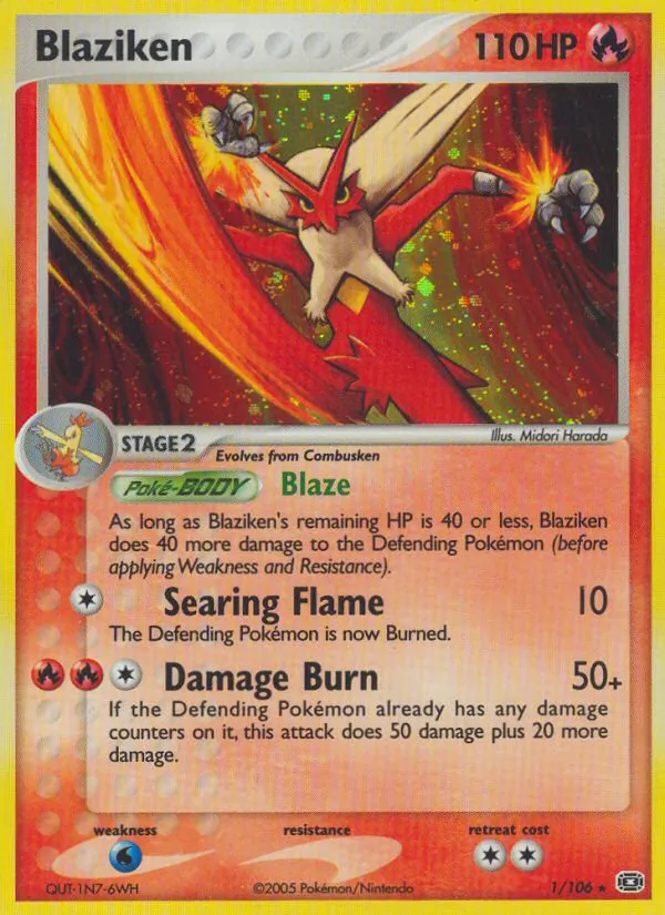 Blaziken #1 – Emerald card