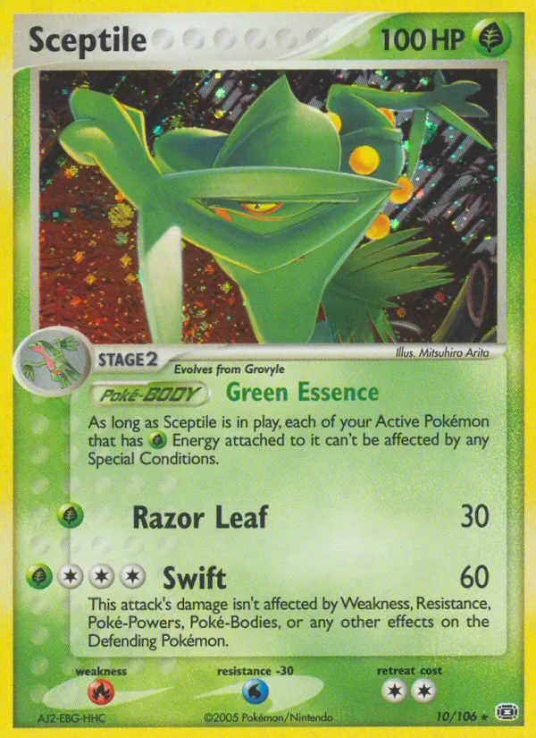 Sceptile #10 – Emerald card