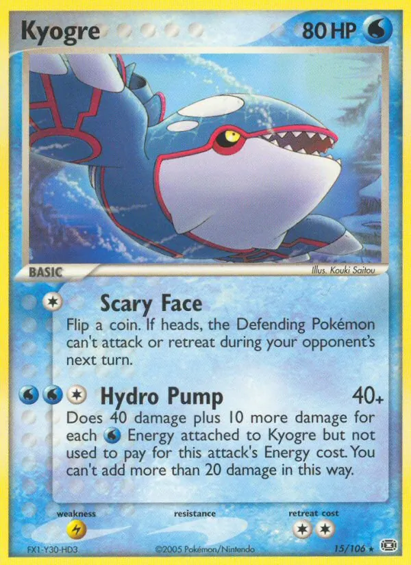 Kyogre #15 – Emerald card