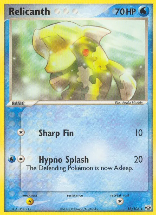 Relicanth #18 – Emerald card