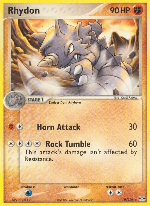 Rhydon #19 – Emerald card