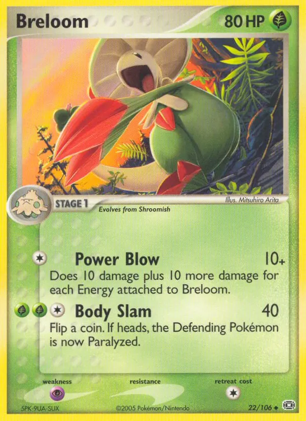 Breloom #22 – Emerald card