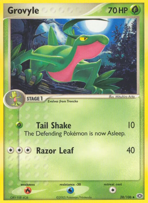 Grovyle #28 – Emerald card