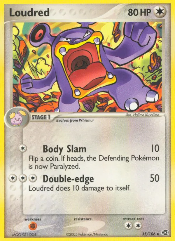 Loudred #35 – Emerald card