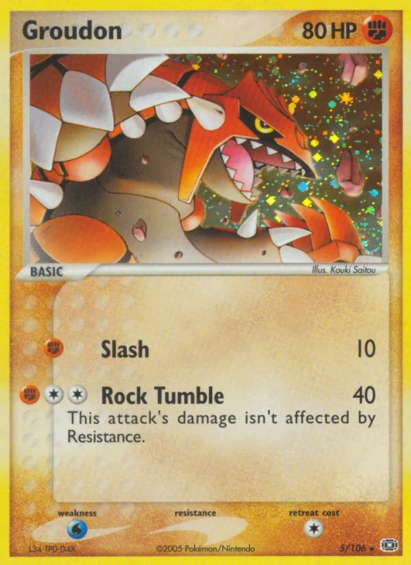 Groudon #5 – Emerald card