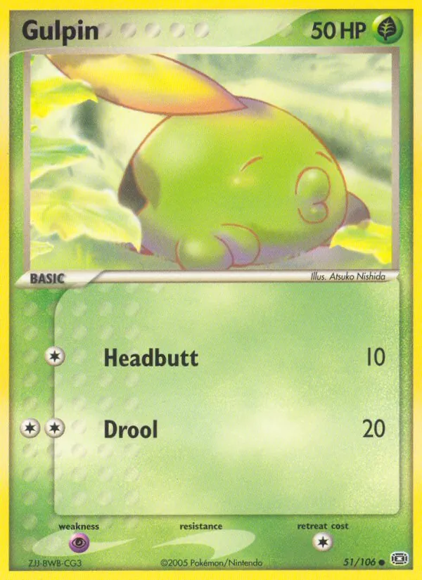 Gulpin #51 – Emerald card
