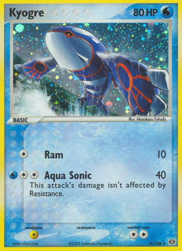 Kyogre #6 – Emerald card