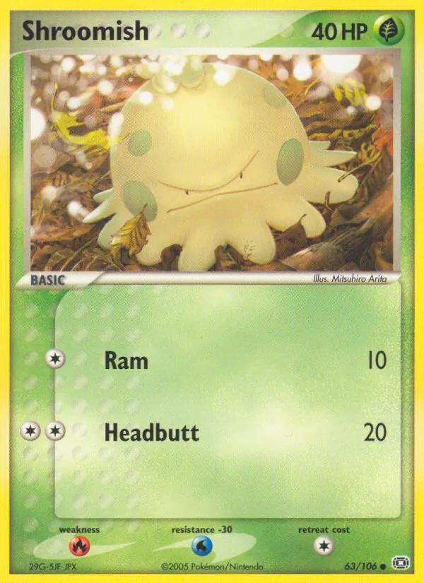 Shroomish #63 – Emerald card