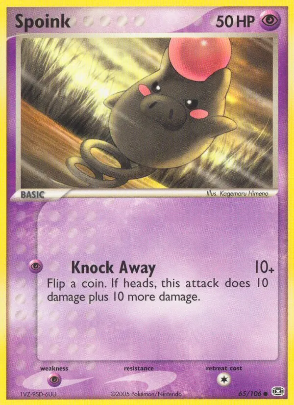 Spoink #65 – Emerald card