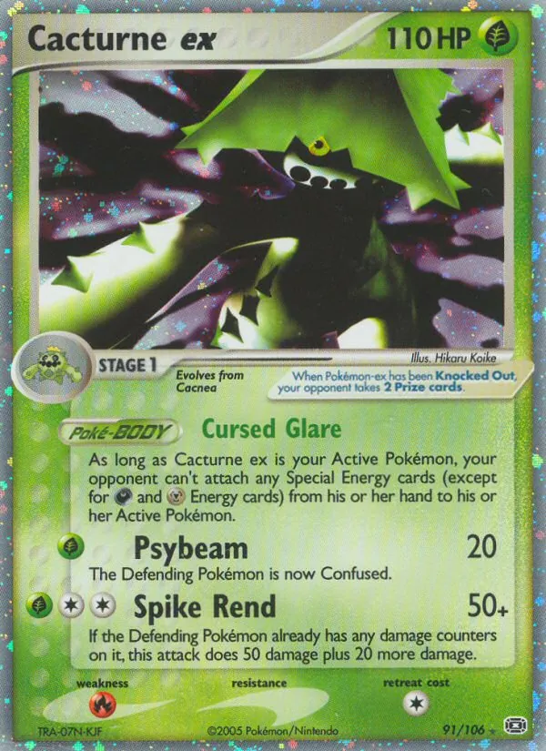 Cacturne ex #91 – Emerald card