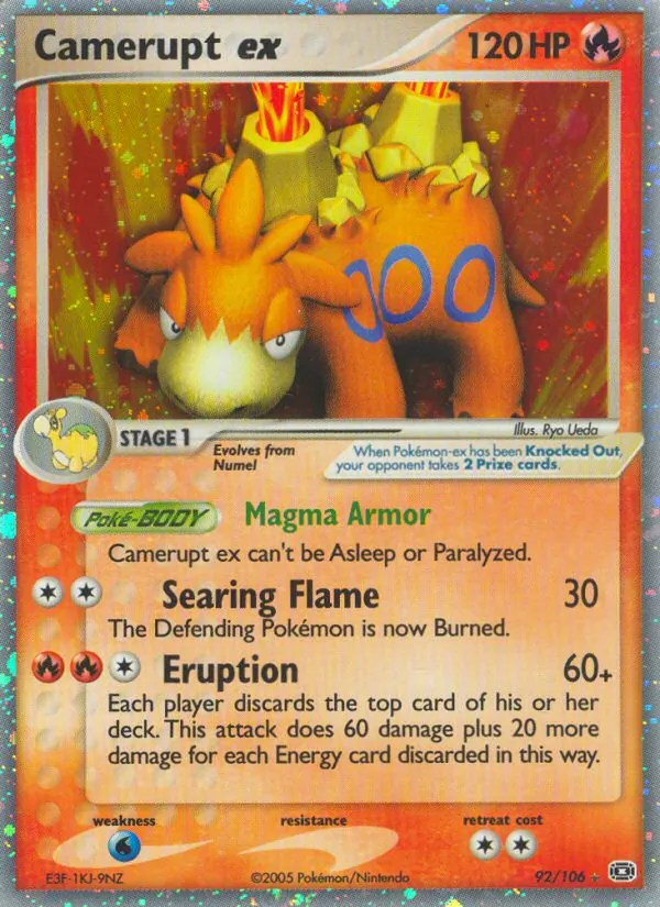 Camerupt ex #92 – Emerald card