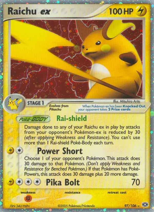 Raichu ex #97 – Emerald card