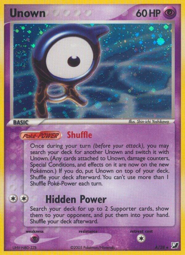 Unown #A – Unseen Forces Unown Collection card