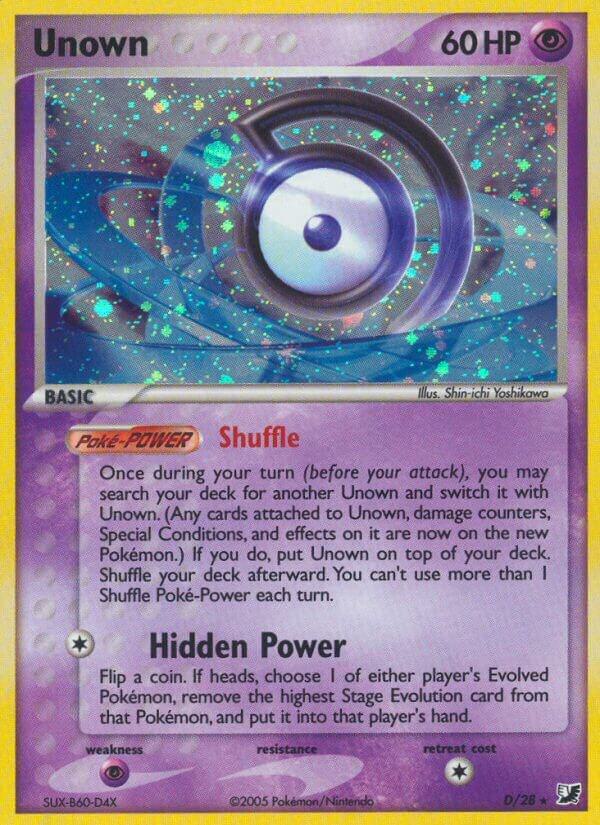 Unown #D – Unseen Forces Unown Collection card