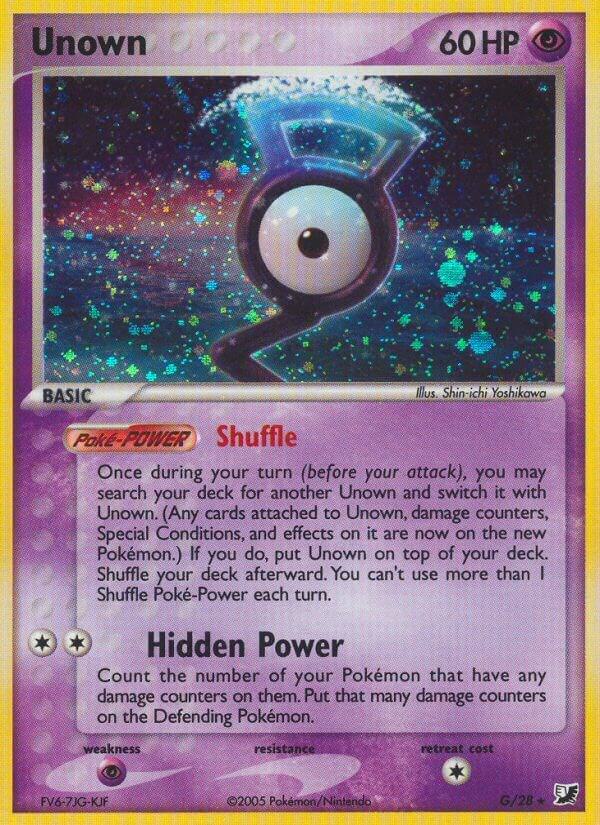 Unown #G – Unseen Forces Unown Collection card