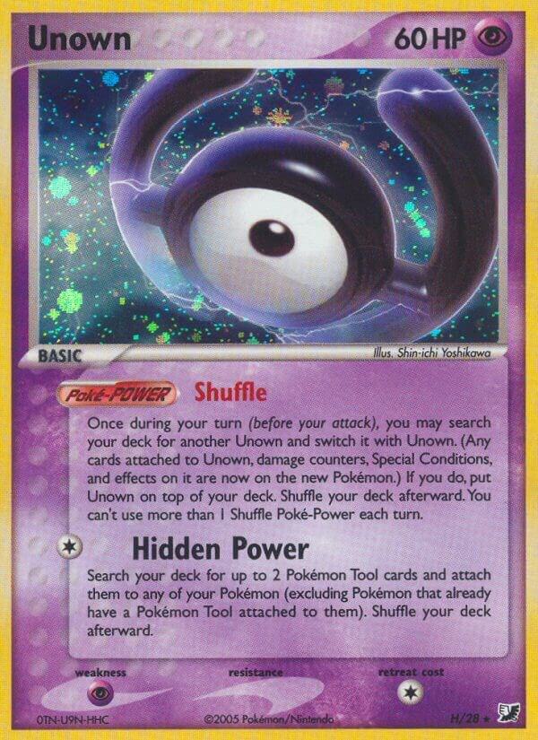 Unown #H – Unseen Forces Unown Collection card