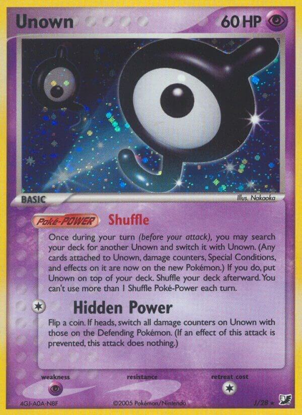 Unown #J – Unseen Forces Unown Collection card