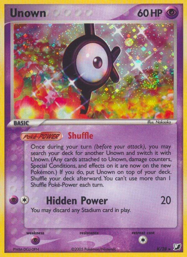 Unown #K – Unseen Forces Unown Collection card