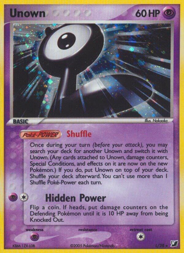 Unown #L – Unseen Forces Unown Collection card