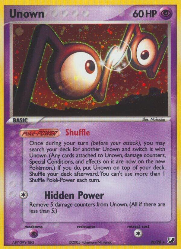 Unown #N – Unseen Forces Unown Collection card
