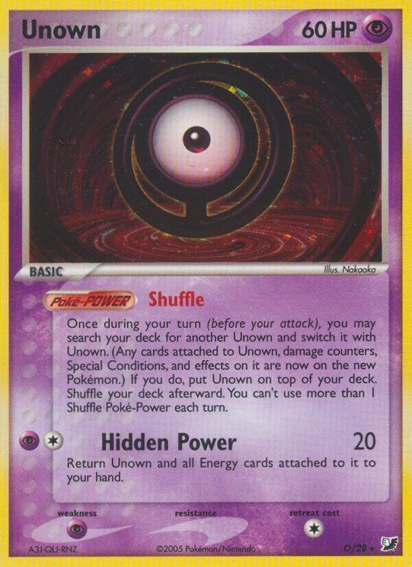Unown #O – Unseen Forces Unown Collection card