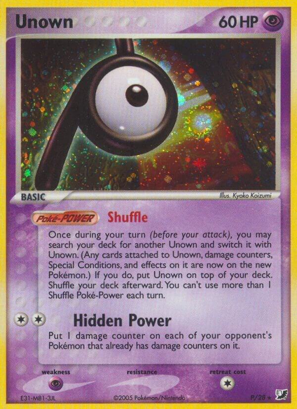 Unown #P – Unseen Forces Unown Collection card