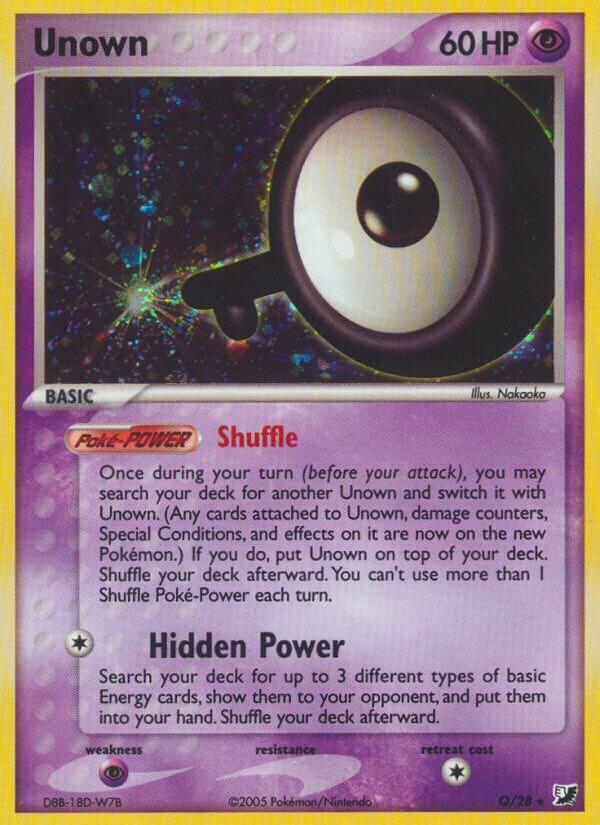 Unown #Q – Unseen Forces Unown Collection card