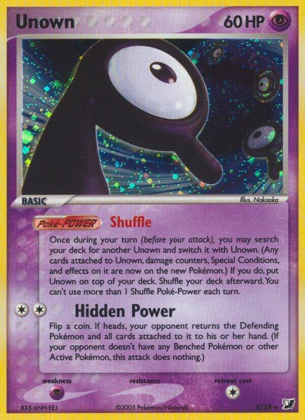 Unown #R – Unseen Forces Unown Collection card