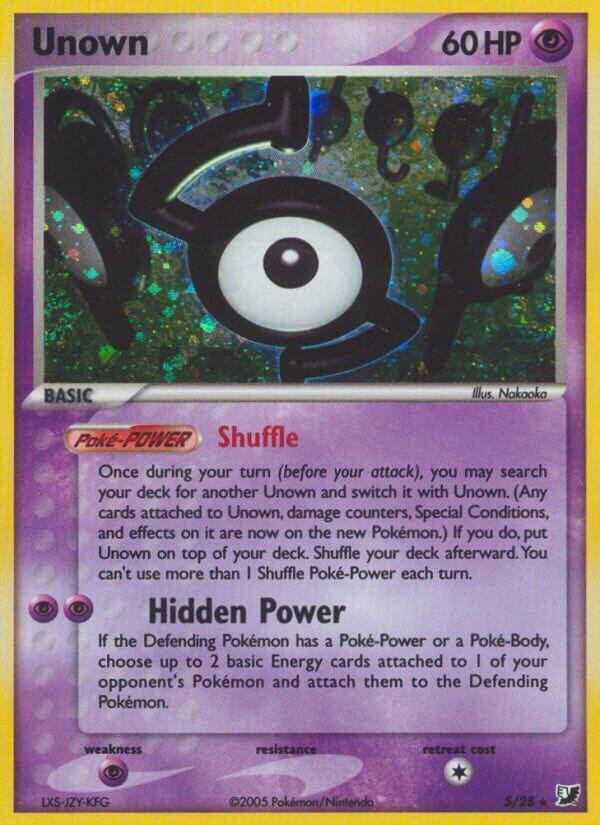 Unown #S – Unseen Forces Unown Collection card