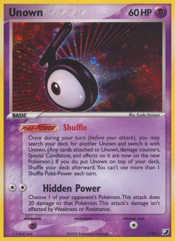 Unown #T – Unseen Forces Unown Collection card
