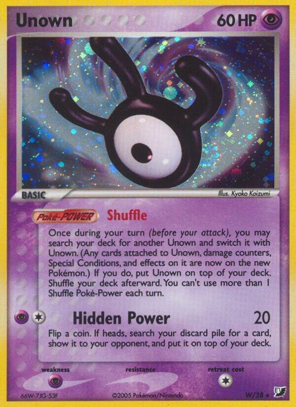 Unown #W – Unseen Forces Unown Collection card