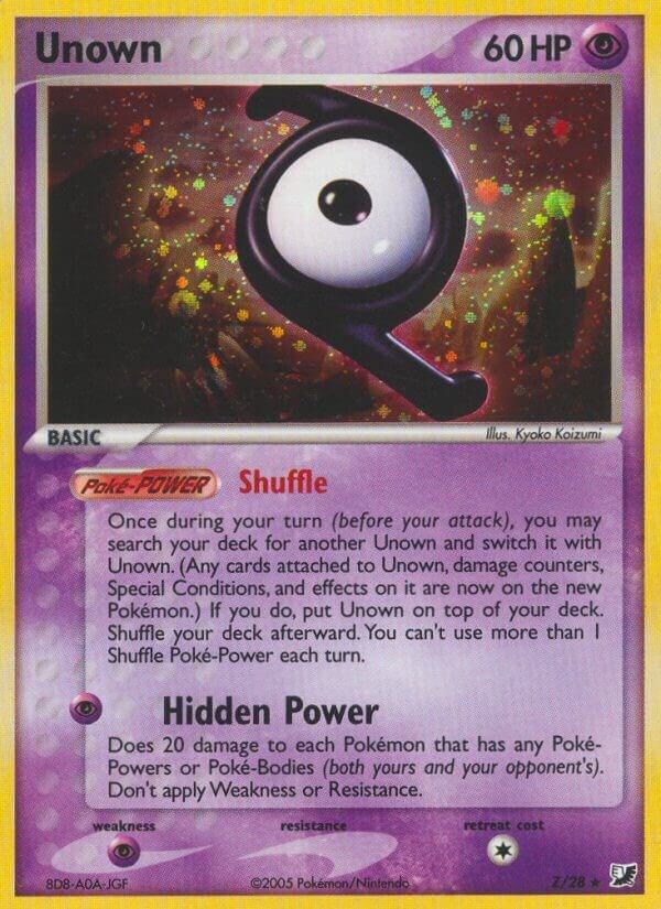 Unown #Z – Unseen Forces Unown Collection card